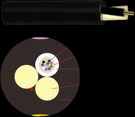 ASU Fiber optic cable SM 8 core dielectric