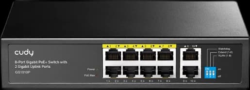 Switch GS1010P 8-Port Gigabit PoE+ Switch