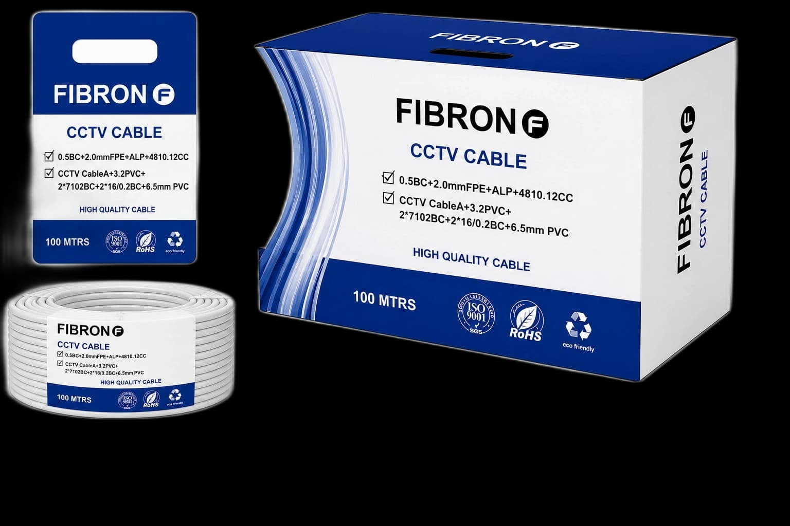 Fibron RG174+4C ccTV Cable 100M
