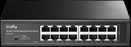 CUDY FS1016 16-Port 10/100 Mbps Metal Switch