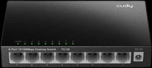 CUDY FS108 8-Port 10/100 Mbps Metal Switch