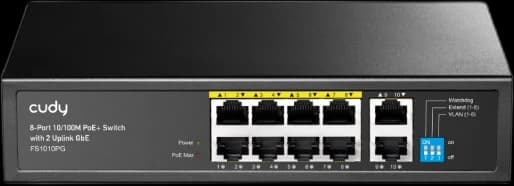 Switch FS1010PG 8-Port 10/100M PoE+ Switch