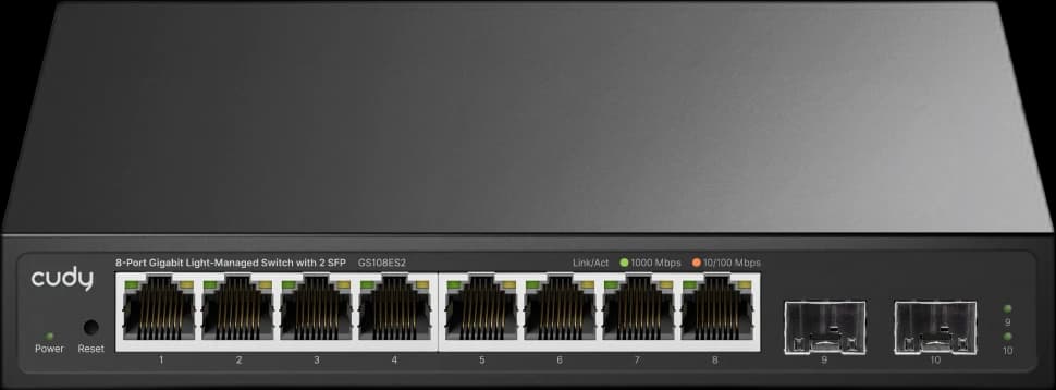 CUDY GS108ES2 8-Port Gigabit Easy-Managed Switch with 2 SFP