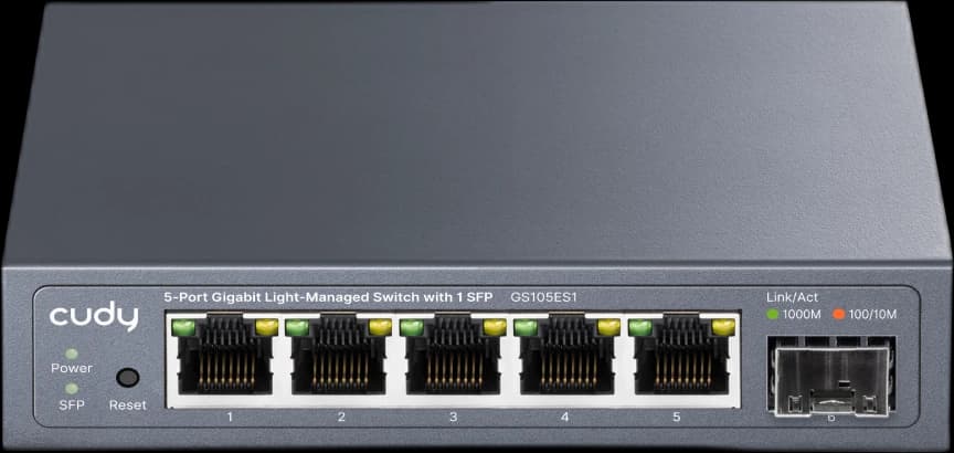 CUDY GS105ES1 5-Port Gigabit Easy-Managed Switch with 1 SFP